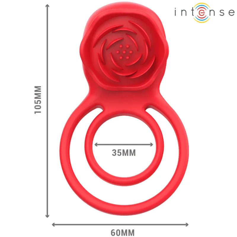 INTENSE - GAIL ROSA ESTIMULADORA 10 VIBRACIONES ROJO CONTROL REMOTO - Nuvica