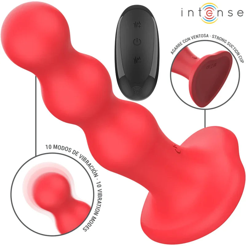INTENSE - CODY VIBRADOR CON VENTOSA ROJO CONTROL REMOTO - Nuvica