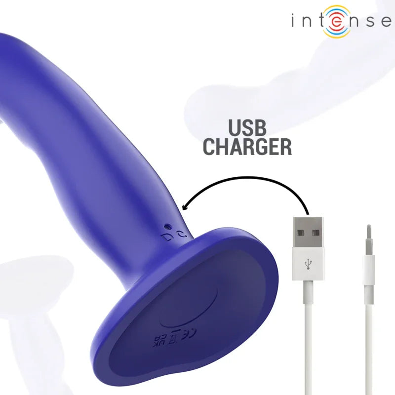 INTENSE - SHORTY VIBRADOR CON VENTOSA AZUL CONTROL REMOTO - Nuvica