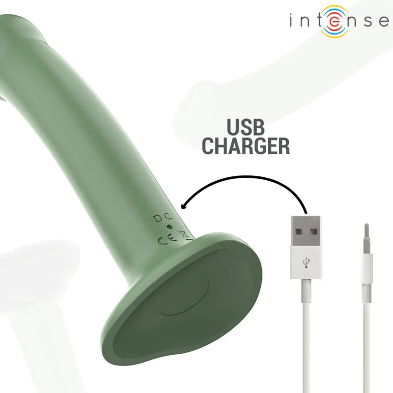 INTENSE - BECCA VIBRADOR CON VENTOSA 10 VIBRACIONES VERDE CONTROL REMOTO - Nuvica