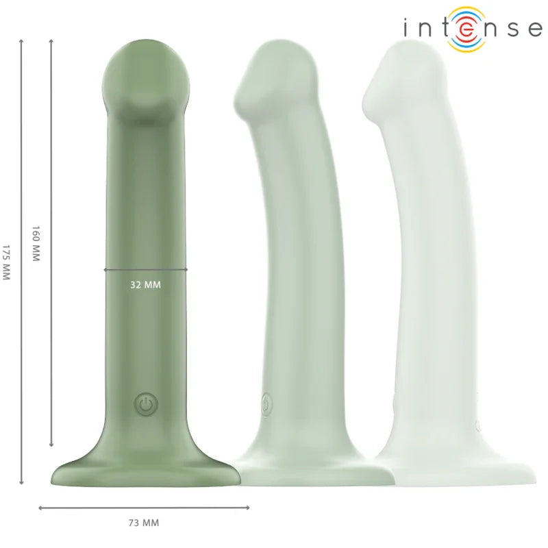 INTENSE - BECCA VIBRADOR CON VENTOSA 10 VIBRACIONES VERDE CONTROL REMOTO - Nuvica