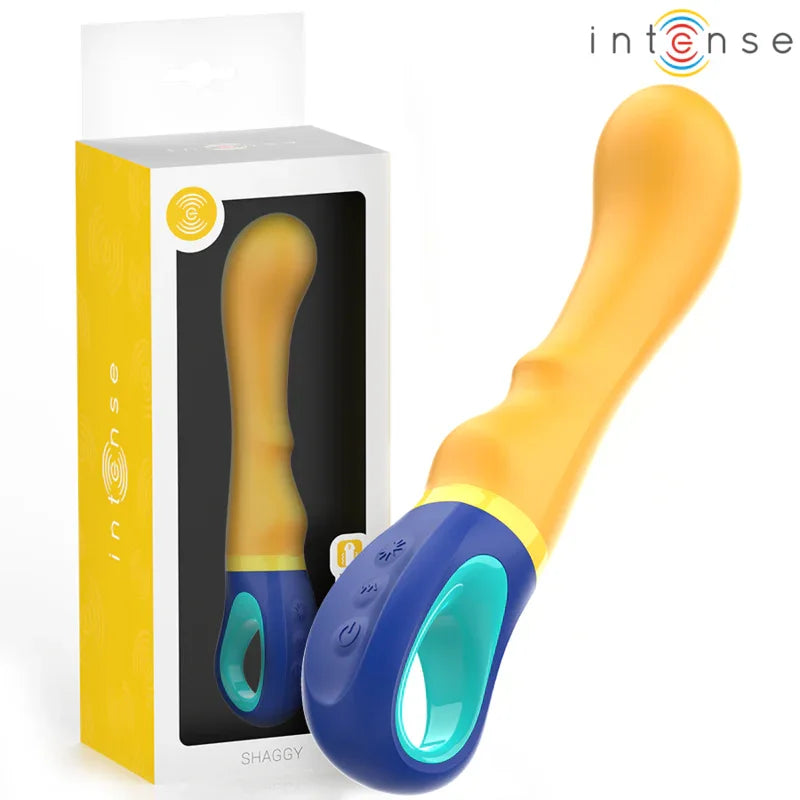 INTENSE - SHAGGY VIBRADOR PUNTO-G AMARILLO - Nuvica