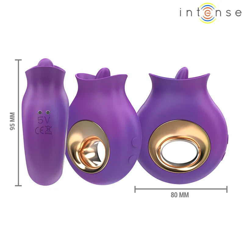 INTENSE - TULI ESTIMULADOR CLÍTORIS 9 VIBRACIONES & 9 OSCILACIONES MORADO - Nuvica