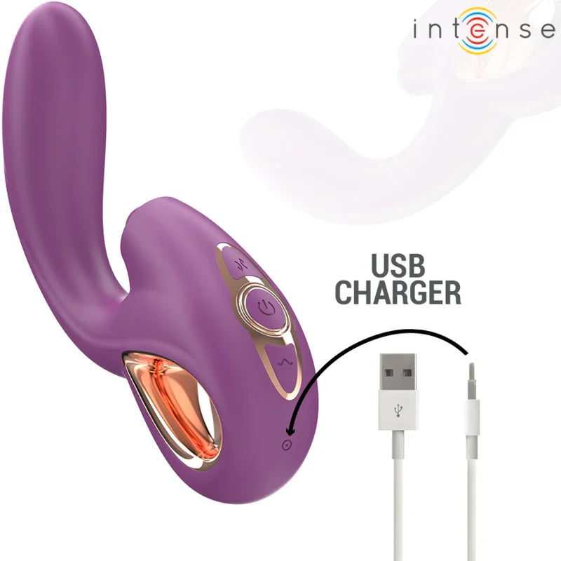 INTENSE - LALI VIBRADOR PUNTO G MULTIFUNCIÓN ESTIMULACIÓN & EMPUJE & VIBRACIÓN MORADO - Nuvica