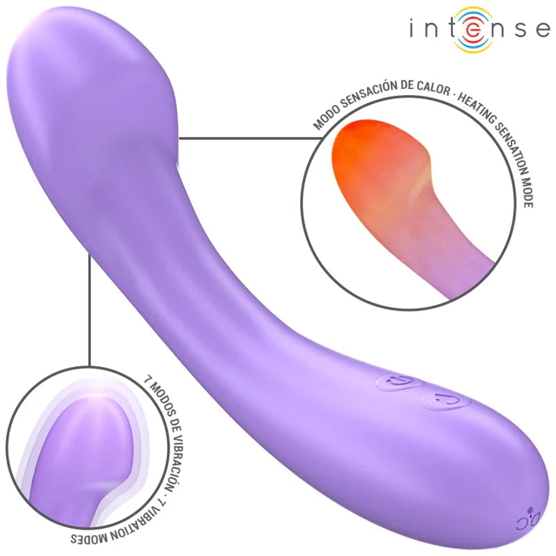 INTENSE - BECKY VIBRADOR 19 CM CALENTABLE 7 VIBRACIONES MORADO - Nuvica