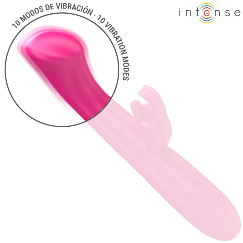 INTENSE - JULIETA VIBRADOR RABBIT 18,6 CM 10 VIBRACIONES ROSA - Nuvica