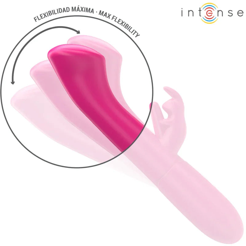 INTENSE - JULIETA VIBRADOR RABBIT 18,6 CM 10 VIBRACIONES ROSA - Nuvica