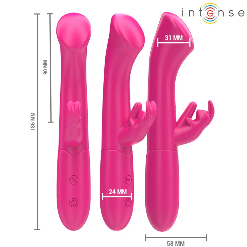 INTENSE - JULIETA VIBRADOR RABBIT 18,6 CM 10 VIBRACIONES ROSA - Nuvica