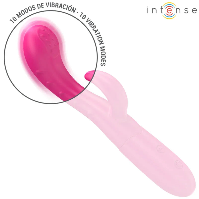 INTENSE - AMARA VIBRADOR CON LENGUA ESTIMULADORA 10 VIBRACIONES ROSA - Nuvica