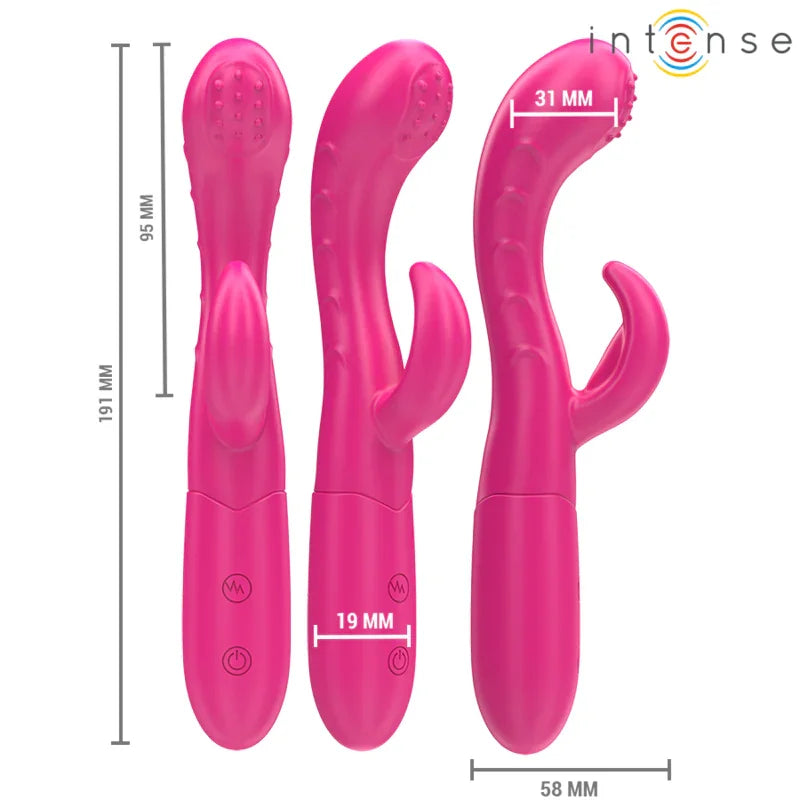 INTENSE - AMARA VIBRADOR CON LENGUA ESTIMULADORA 10 VIBRACIONES ROSA - Nuvica