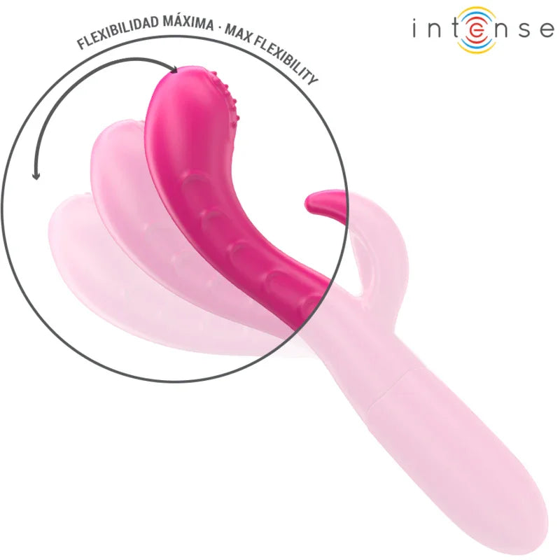 INTENSE - AMARA VIBRADOR CON LENGUA ESTIMULADORA 10 VIBRACIONES ROSA - Nuvica