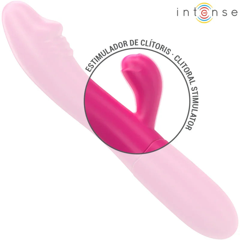 INTENSE - IVY VIBRADOR FLEXIBLE 10 VIBRACIONES CON LENGUA ESTIMULADORA ROSA - Nuvica