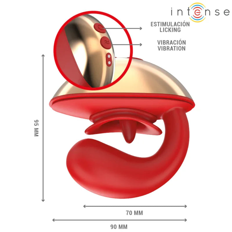 INTENSE - MARIAH VIBRADOR & ESTIMULADOR EN FORMA DE U 10 VIBRACIONES ROJO - Nuvica