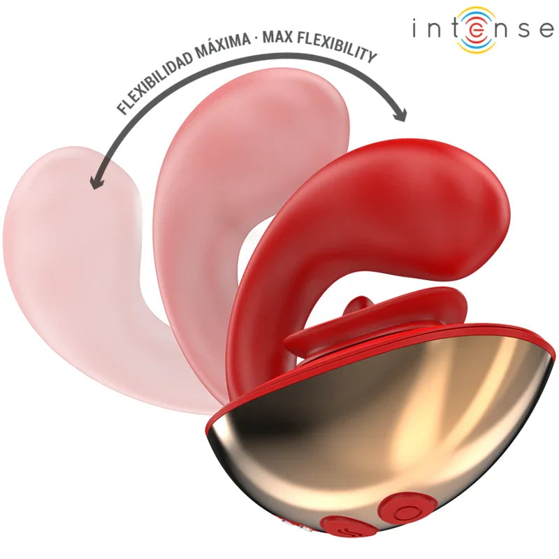 INTENSE - MARIAH VIBRADOR & ESTIMULADOR EN FORMA DE U 10 VIBRACIONES ROJO - Nuvica