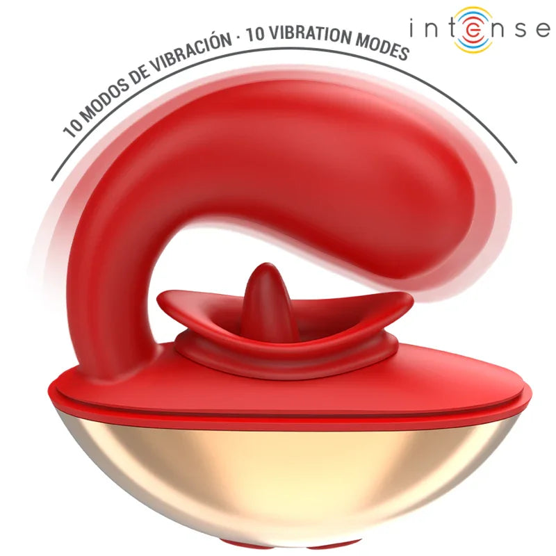 INTENSE - MARIAH VIBRADOR & ESTIMULADOR EN FORMA DE U 10 VIBRACIONES ROJO - Nuvica