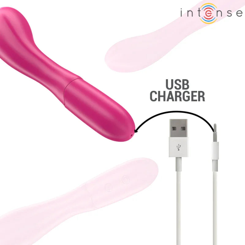INTENSE - LISETTE VIBRADOR 19 CM FLEXIBLE 10 VIBRACIONES ROSA - Nuvica