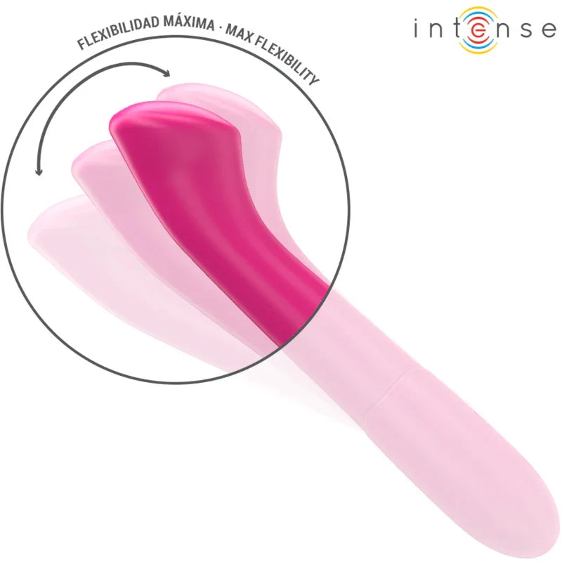 INTENSE - PATY VIBRADOR 19 CM FLEXIBLE 10 VIBRACIONES MODELO 2 ROSA - Nuvica