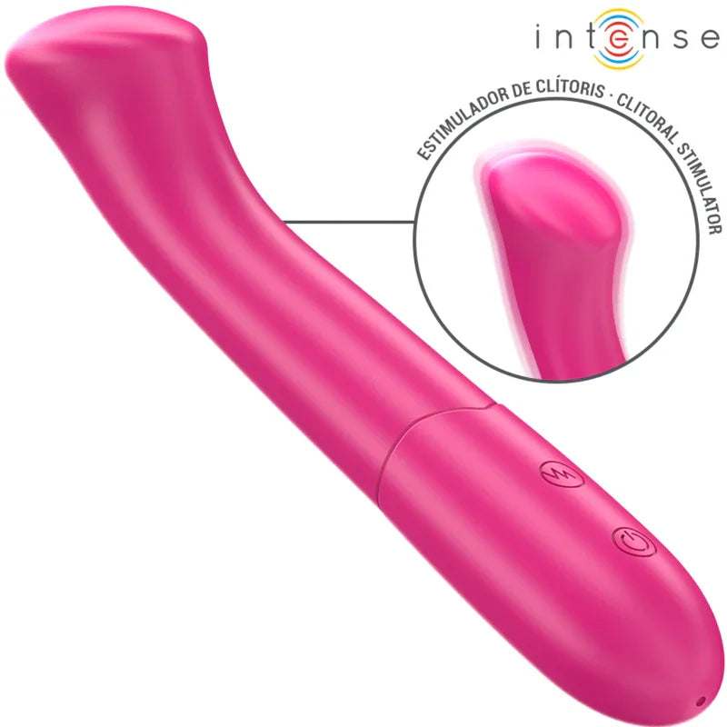 INTENSE - PATY VIBRADOR 19 CM FLEXIBLE 10 VIBRACIONES MODELO 2 ROSA - Nuvica