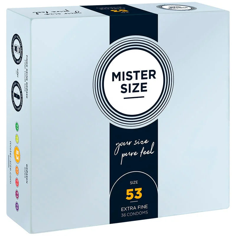 MISTER SIZE - PRESERVATIVOS TALLA M 53 MM (36 UNIDADES) - Nuvica