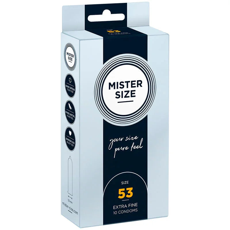 MISTER SIZE - PRESERVATIVOS TALLA M 53 MM (10 UNIDADES) - Nuvica