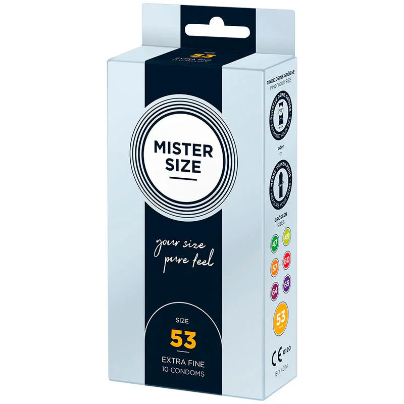 MISTER SIZE - PRESERVATIVOS TALLA M 53 MM (10 UNIDADES) - Nuvica