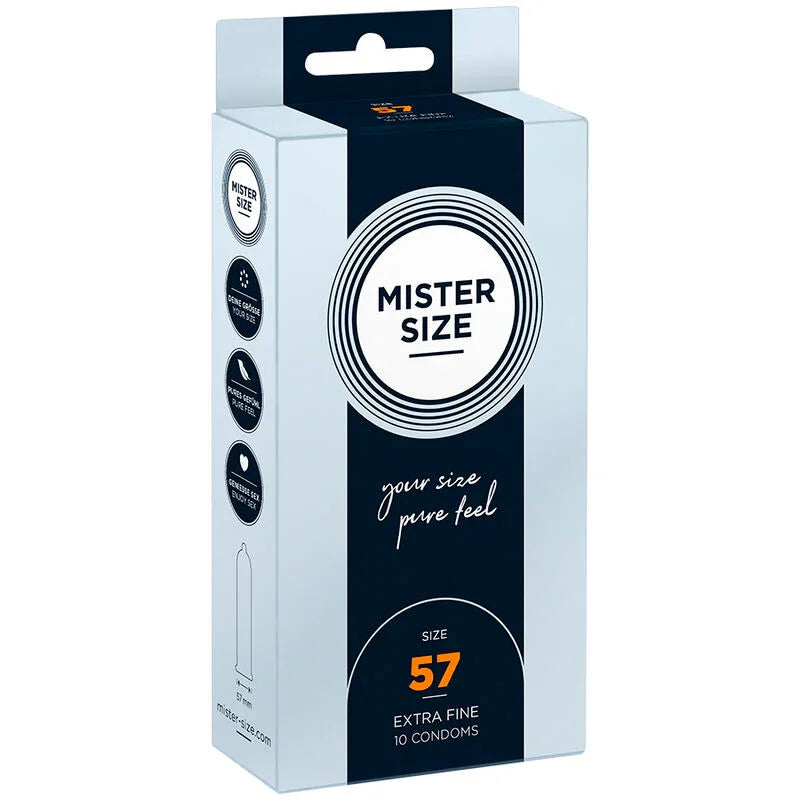 MISTER SIZE - PRESERVATIVOS TALLA L 57 MM (10 UNIDADES) - Nuvica