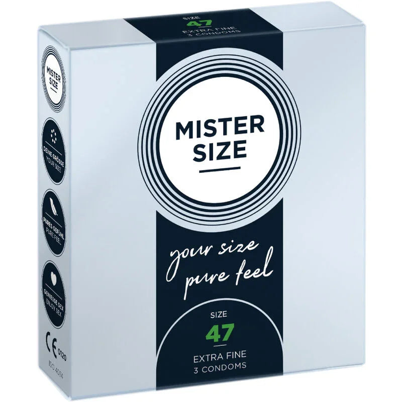 MISTER SIZE - PRESERVATIVOS TALLA XS 47 MM (3 UNIDADES) - Nuvica