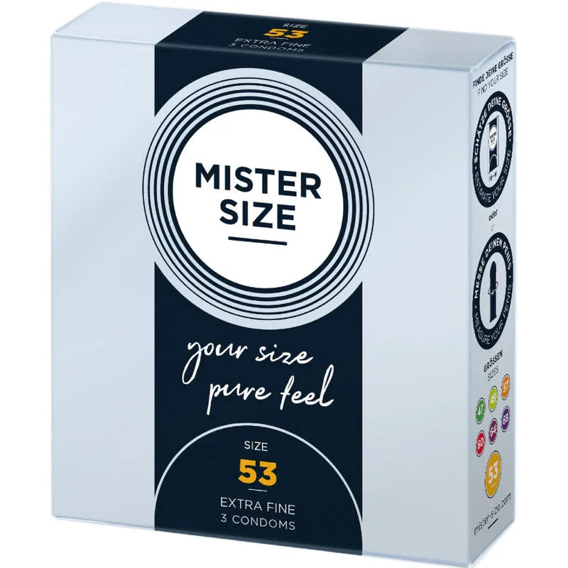 MISTER SIZE - PRESERVATIVOS TALLA M 53 MM (3 UNIDADES) - Nuvica