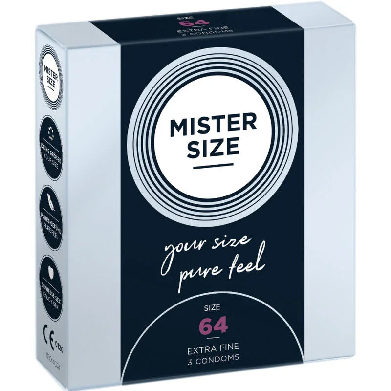 MISTER SIZE - PRESERVATIVOS TALLA XXL 64 MM (3 UNIDADES) - Nuvica