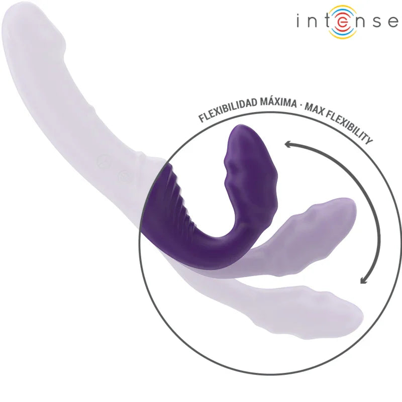 INTENSE - JILL VIBRADOR DOBLE 20 CM VIOLETA CONTROL REMOTO - Nuvica
