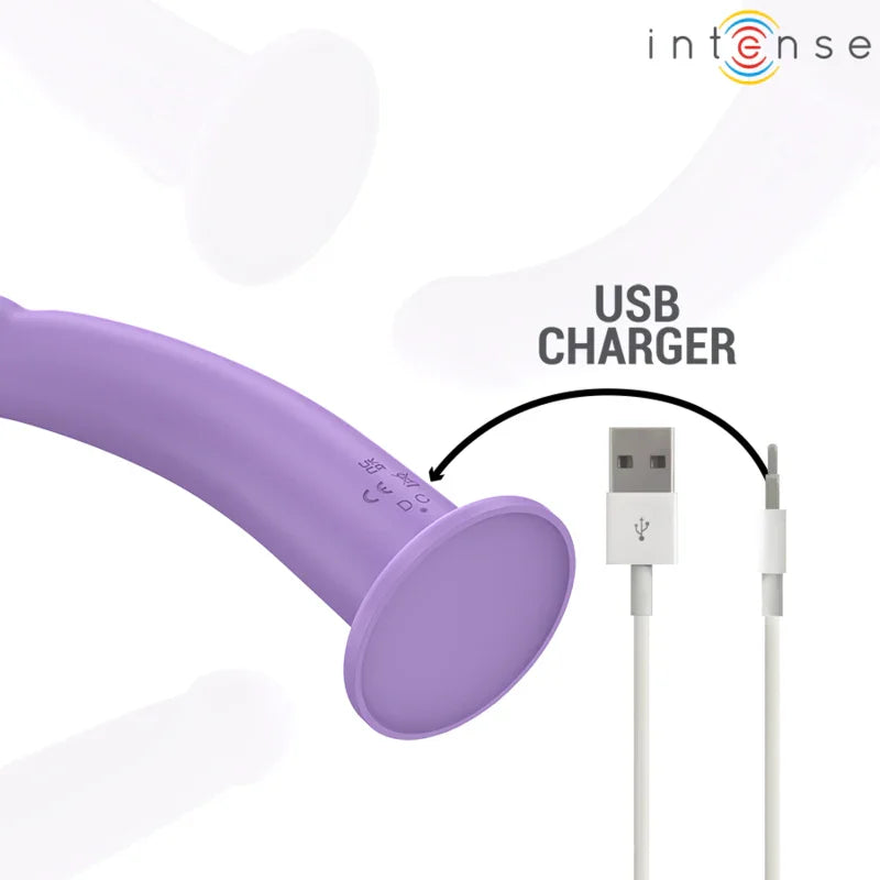 INTENSE - EDDIE VIBRADOR 17,5 CM 10 VIBRACIONES MORADO CONTROL REMOTO - Nuvica