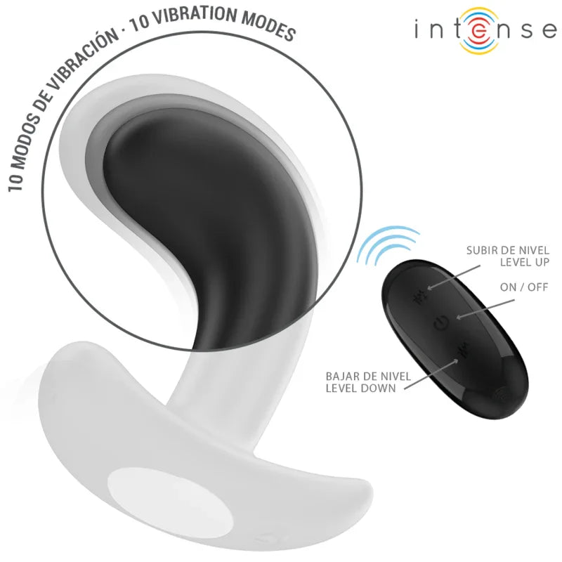 INTENSE - CHANDLER PLUG ANAL 10 VIBRACIONES NEGRO CONTROL REMOTO - Nuvica