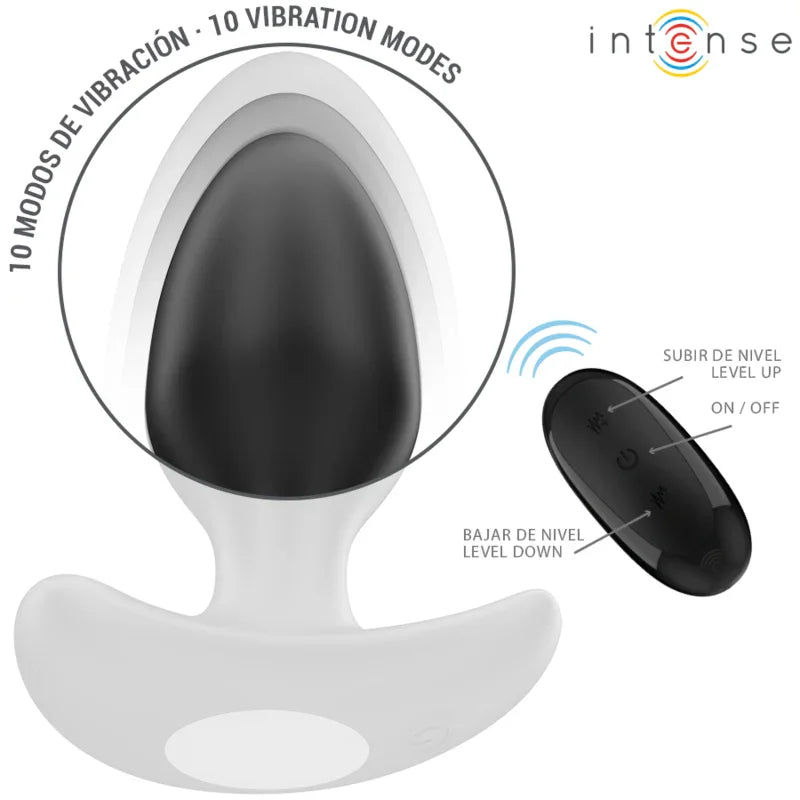 INTENSE - JOEY PLUG ANAL 10 VIBRACIONES NEGRO CONTROL REMOTO - Nuvica