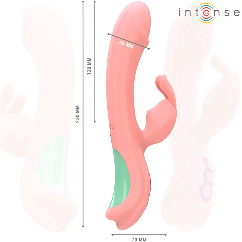 INTENSE - RACHEL VIBRADOR RABBIT 5 VIBRACIONES ROSA - Nuvica