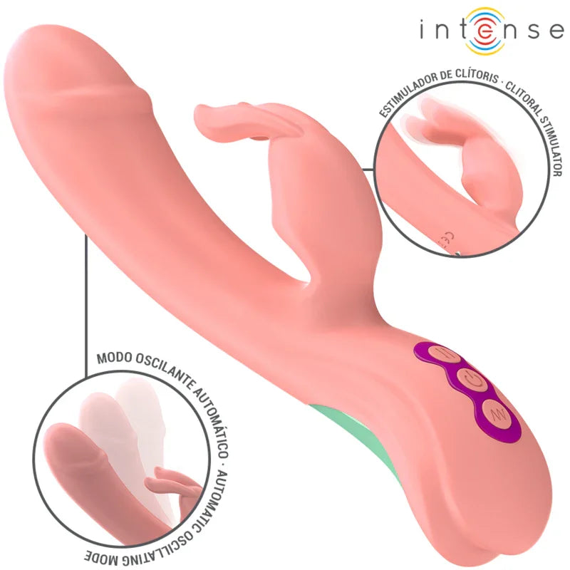 INTENSE - RACHEL VIBRADOR RABBIT 5 VIBRACIONES ROSA - Nuvica