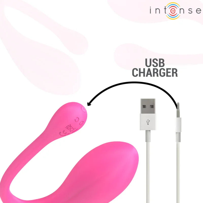INTENSE - JANICE VIBRADOR U DOBLE ESTIMULACIÓN 10 VIBRACIONES ROSA CONTROL REMOTO - Nuvica
