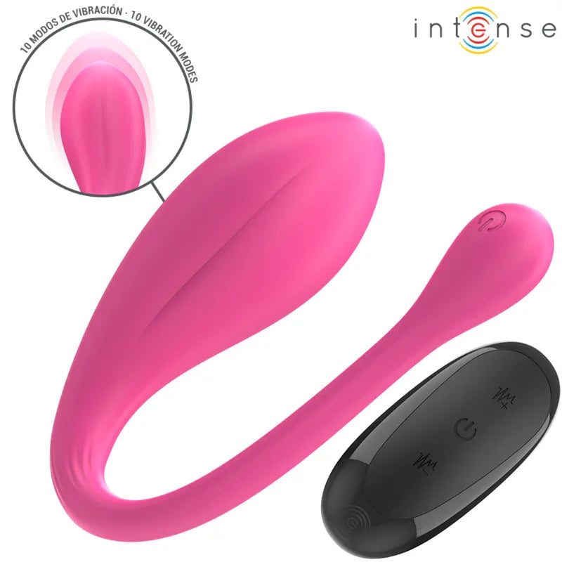 INTENSE - JANICE VIBRADOR U DOBLE ESTIMULACIÓN 10 VIBRACIONES ROSA CONTROL REMOTO - Nuvica