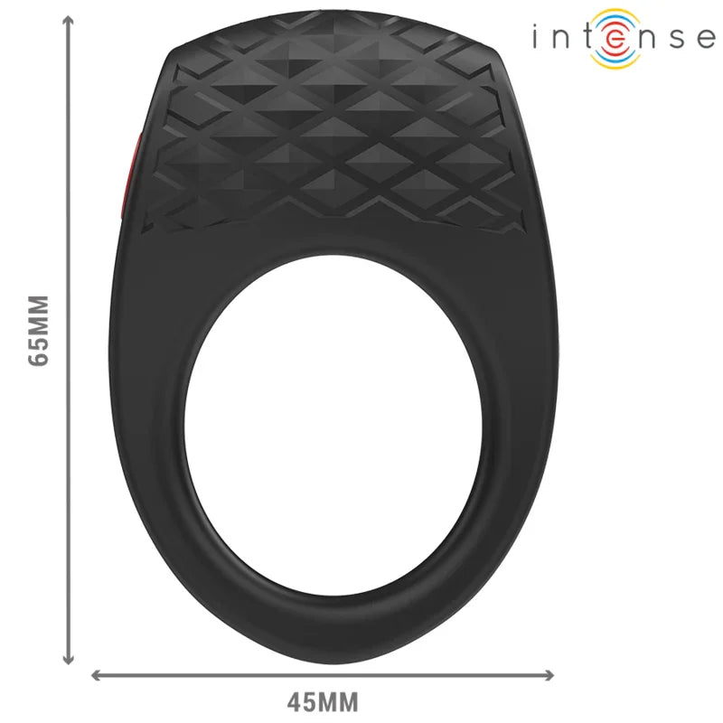 INTENSE - CLOVER ANILLO VIBRADOR PENE 10 VIBRACIONES NEGRO - Nuvica