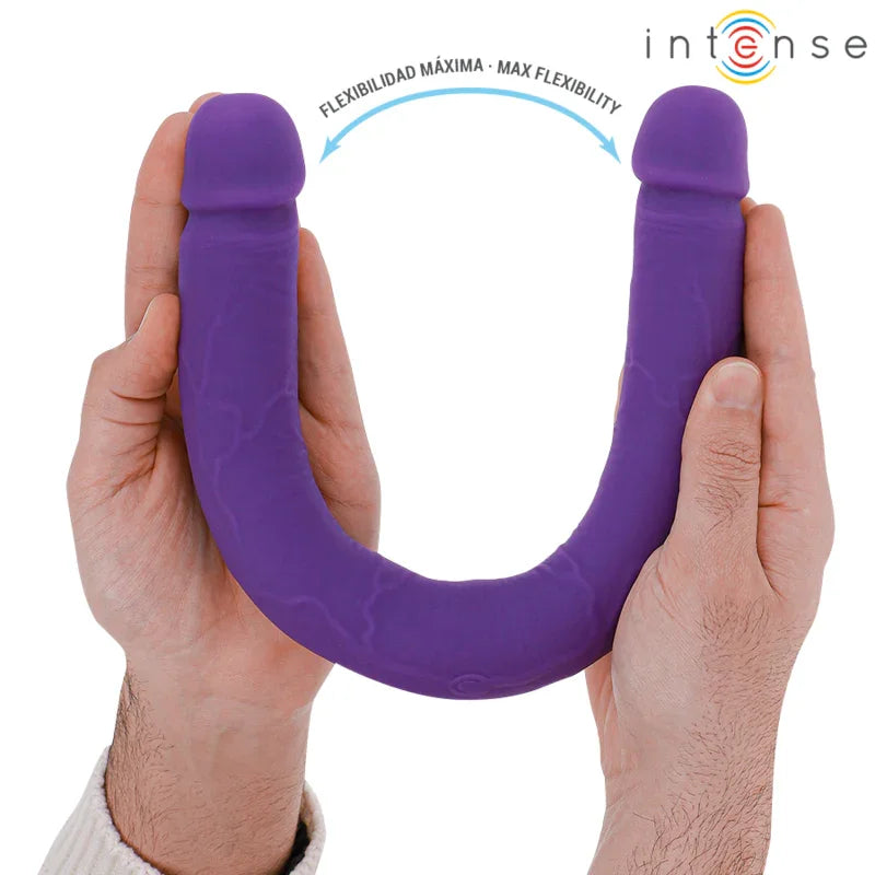 INTENSE - GUNTER DILDO DOBLE VIBRADOR 40 CM MORADO CONTROL REMOTO - Nuvica