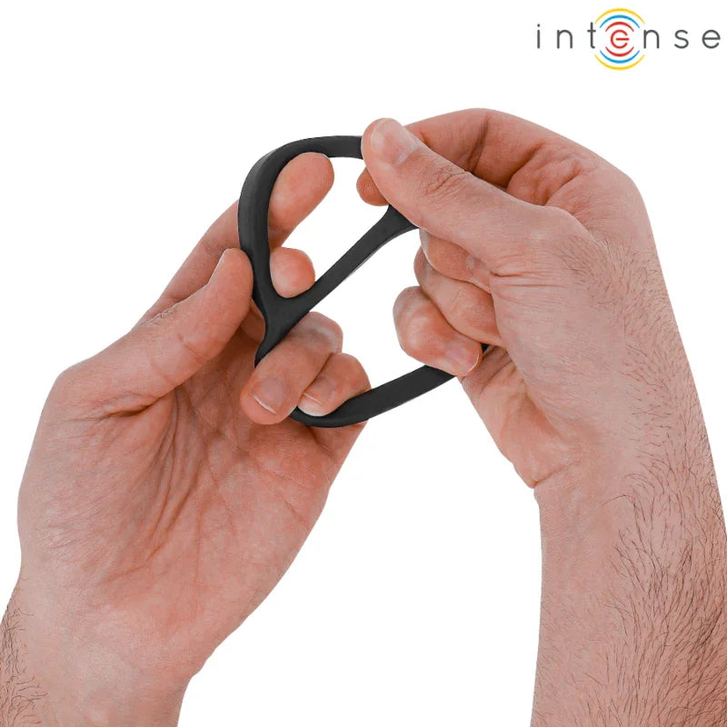 INTENSE - BOBBY ANILLO DOBLE PARA PENE SILICONA NEGRO - Nuvica