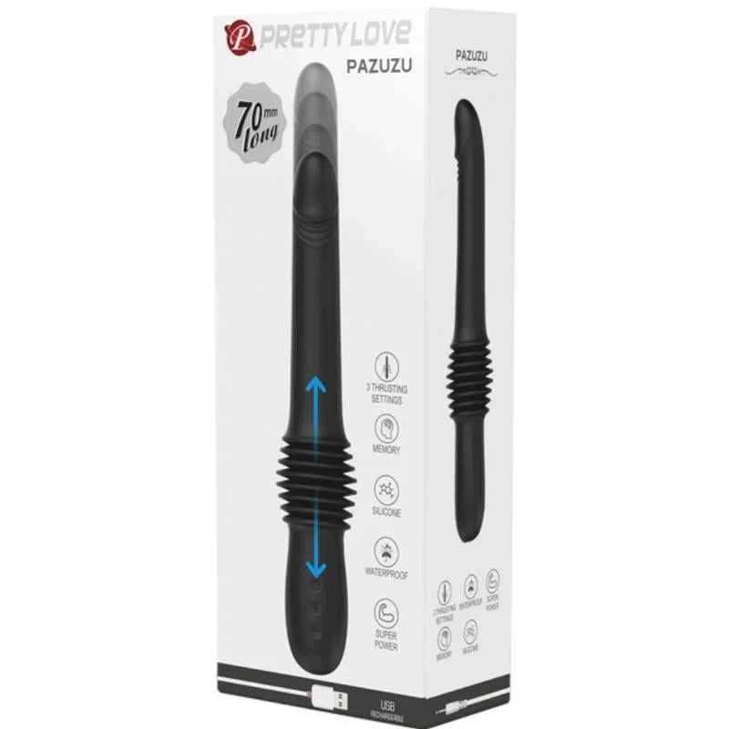 PRETTY LOVE - PAZUZU VIBRADOR 3 MODOS DE EMPUJE NEGRO - Nuvica