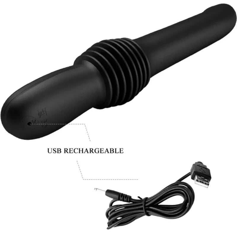 PRETTY LOVE - PAZUZU VIBRADOR 3 MODOS DE EMPUJE NEGRO - Nuvica
