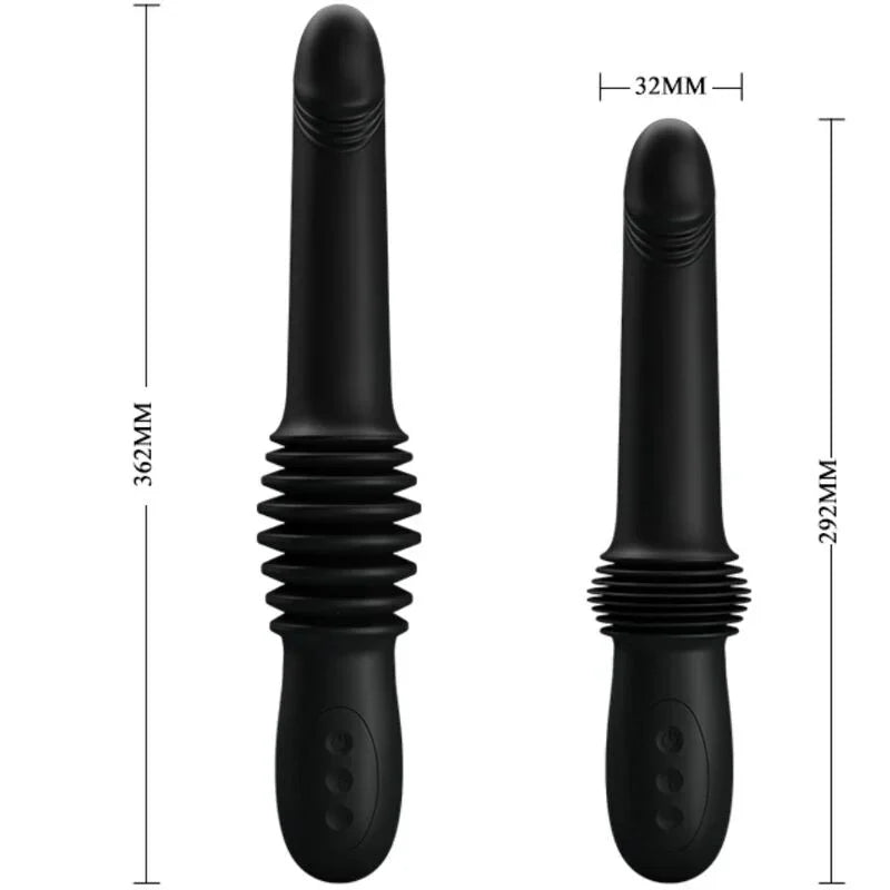 PRETTY LOVE - PAZUZU VIBRADOR 3 MODOS DE EMPUJE NEGRO - Nuvica
