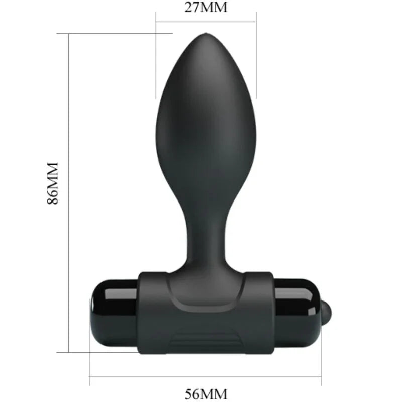 PRETTY LOVE - VIBRA BUTT PLUG ANAL 10 VIBRACIONES NEGRO - Nuvica