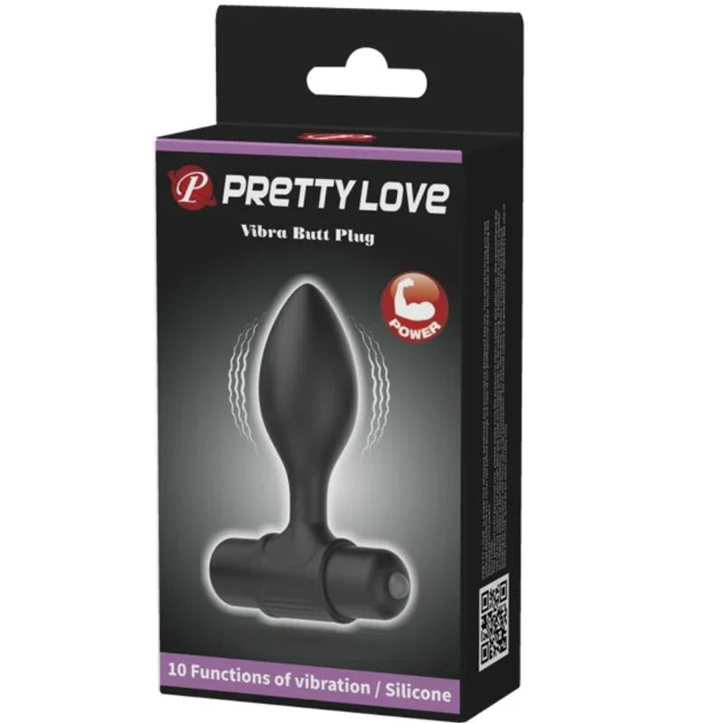 PRETTY LOVE - VIBRA BUTT PLUG ANAL 10 VIBRACIONES NEGRO - Nuvica