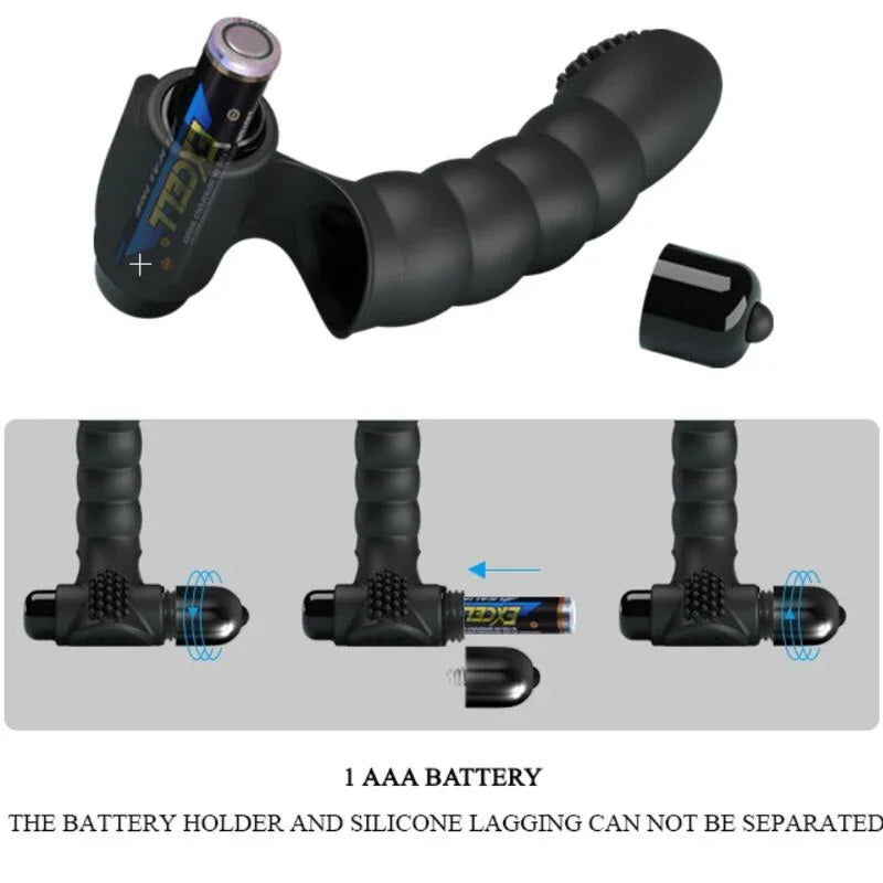 PRETTY LOVE - ALEXANDER VIBRADOR DE DEDO 10 VIBRACIONES NEGRO - Nuvica
