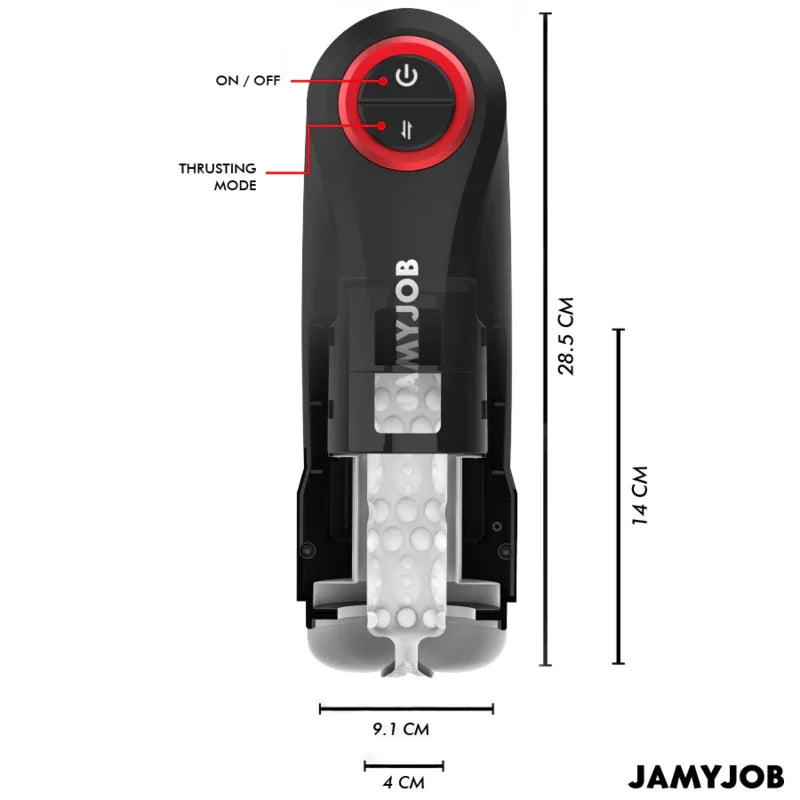 JAMYJOB - GRAVITY MASTURBADOR VAGINA AUTOMÁTICO 5 MODOS DE EMPUJE Y EFECTO SONIDO - Nuvica