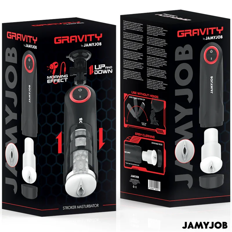 JAMYJOB - GRAVITY MASTURBADOR VAGINA AUTOMÁTICO 5 MODOS DE EMPUJE Y EFECTO SONIDO - Nuvica