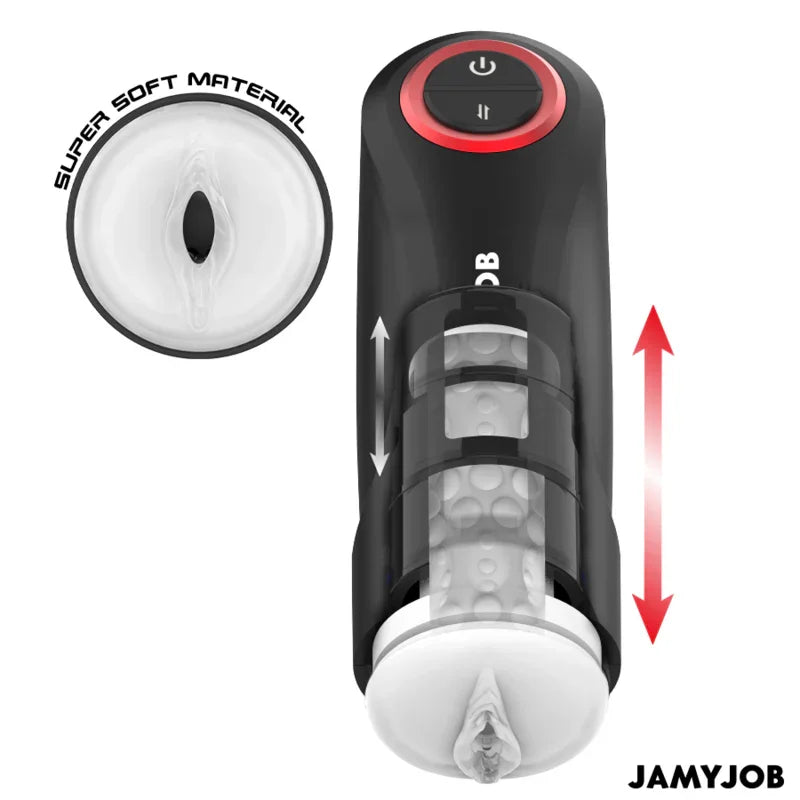 JAMYJOB - GRAVITY MASTURBADOR VAGINA AUTOMÁTICO 5 MODOS DE EMPUJE Y EFECTO SONIDO - Nuvica