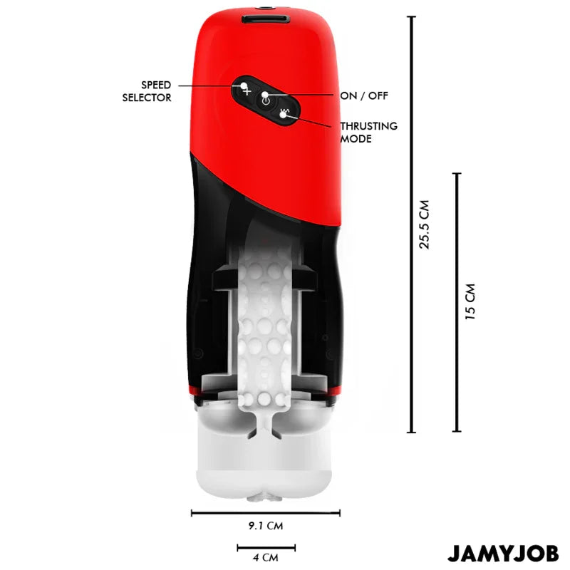 JAMYJOB - XPEED MASTURBADOR VAGINA AUTOMÁTICO 5 MODOS DE EMPUJE Y EFECTO SONIDO - Nuvica